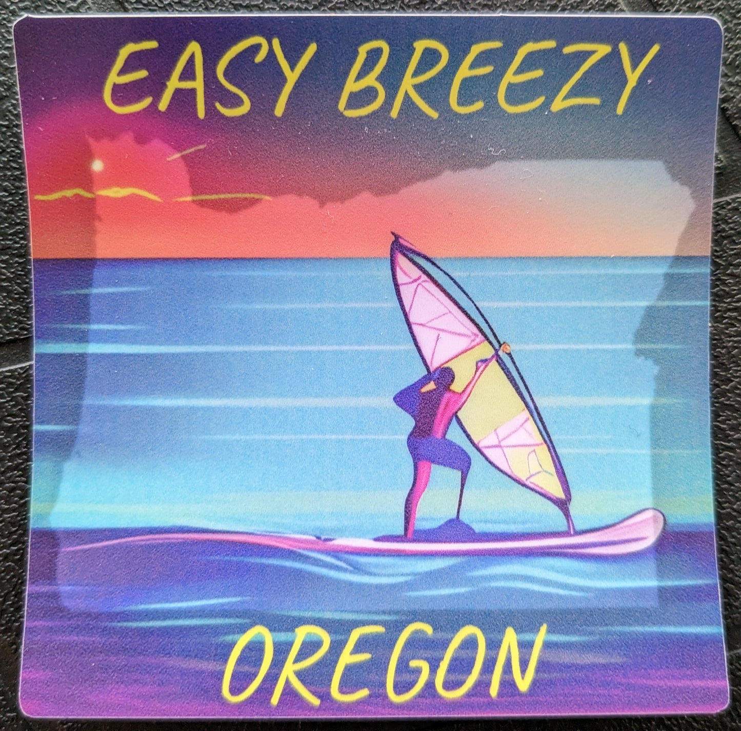 Easy Breezy Oregon Sticker